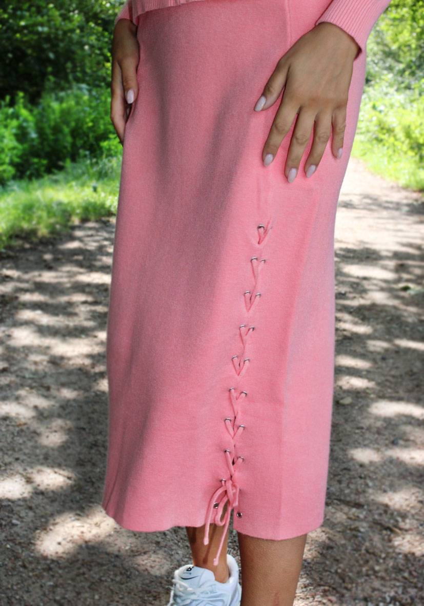 Miss Goodlife Skirt Knitted – peach Flash Sale
