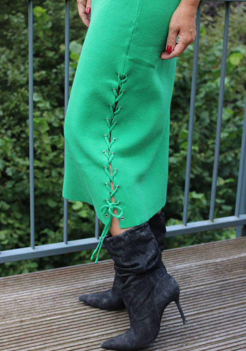 Miss Goodlife Skirt Knitted – green Saisonschlussverkauf