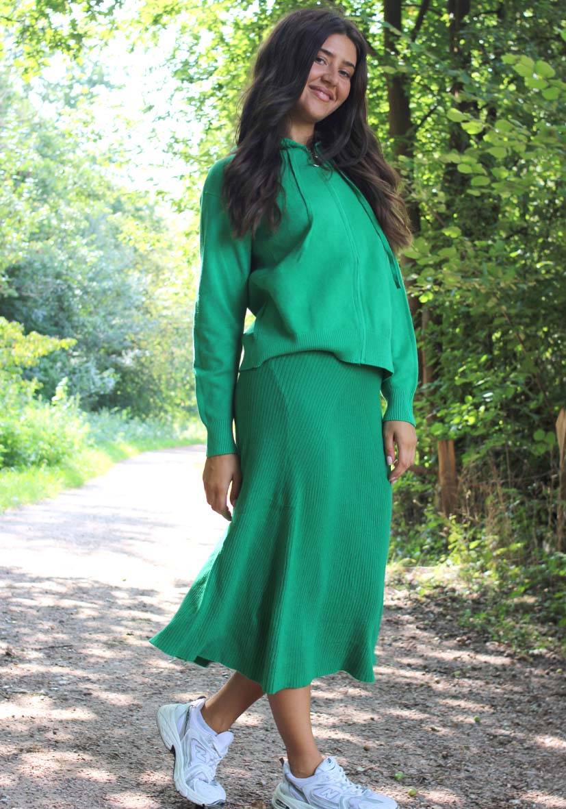Miss Goodlife Skirt Knitted long – green Osterangebot