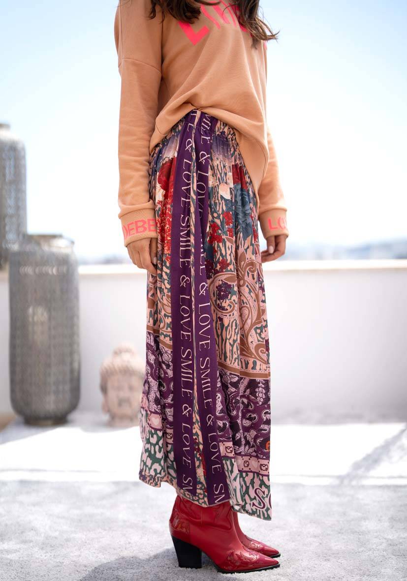 Miss Goodlife Maxirock Lilac Snake Top Angebot