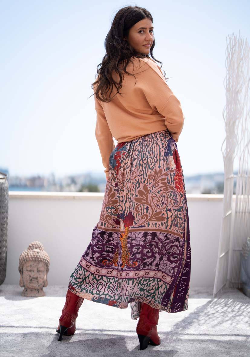 Miss Goodlife Maxirock Lilac Snake Top Angebot