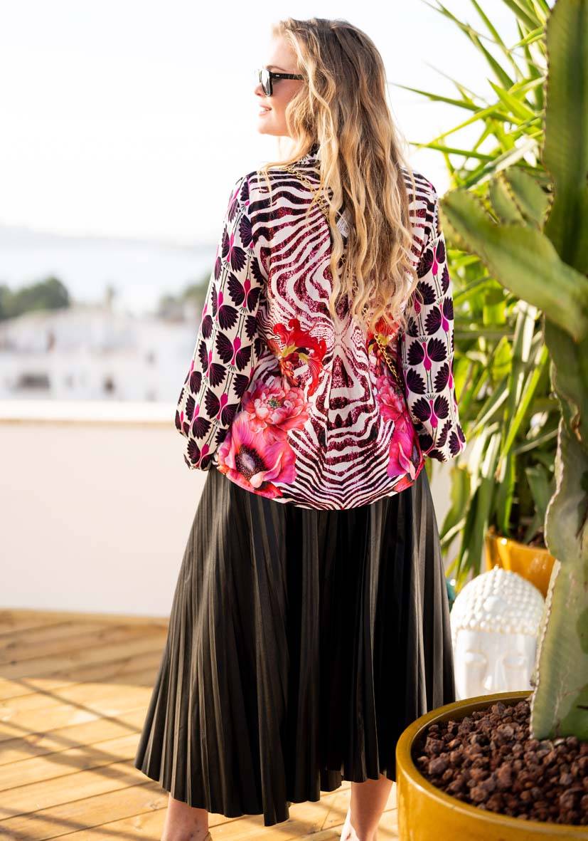 Miss Goodlife Veganer Leder Plisseerock Sonderangebote