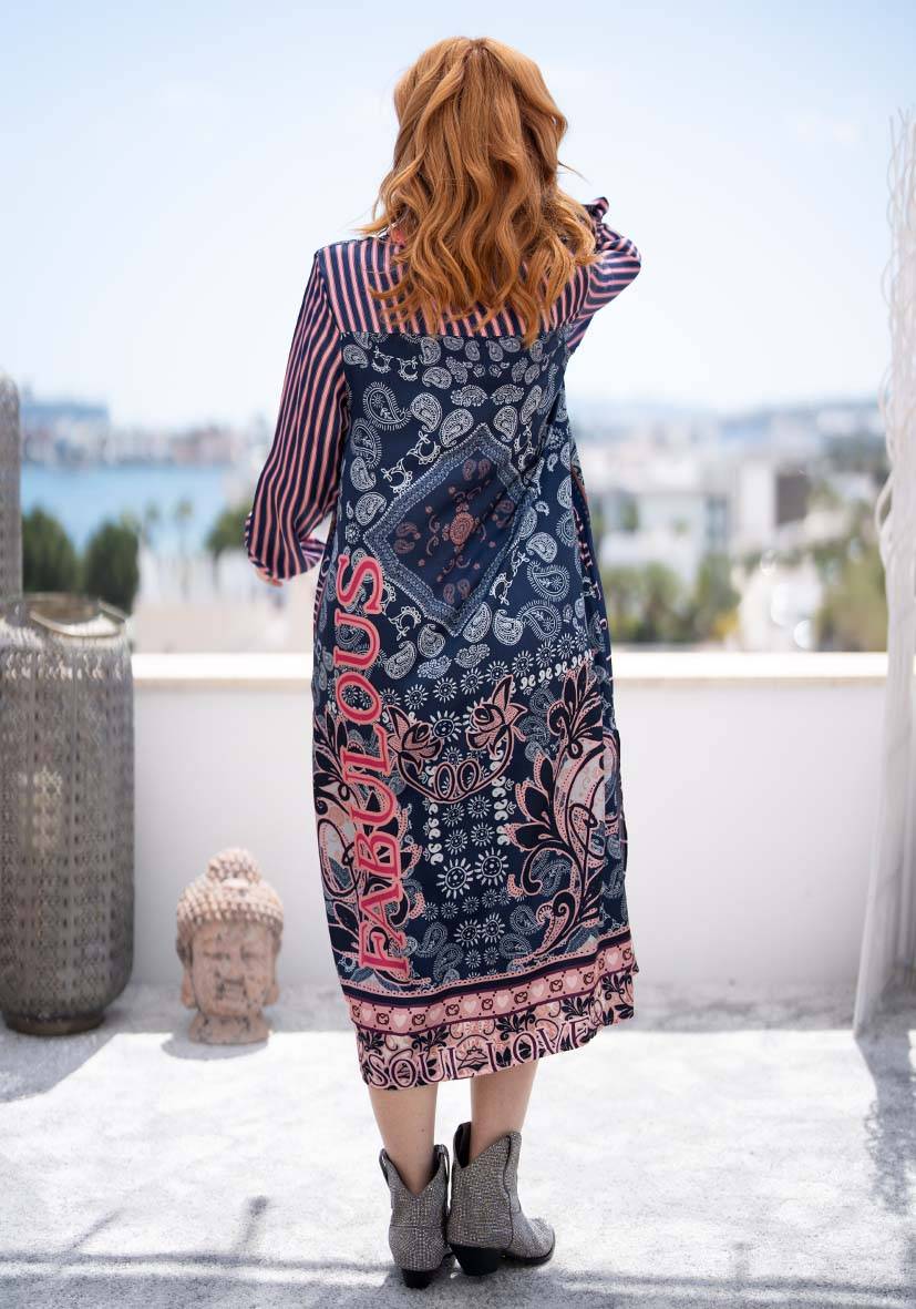 Miss Goodlife Dress Blue Ornaments Tiefpreis