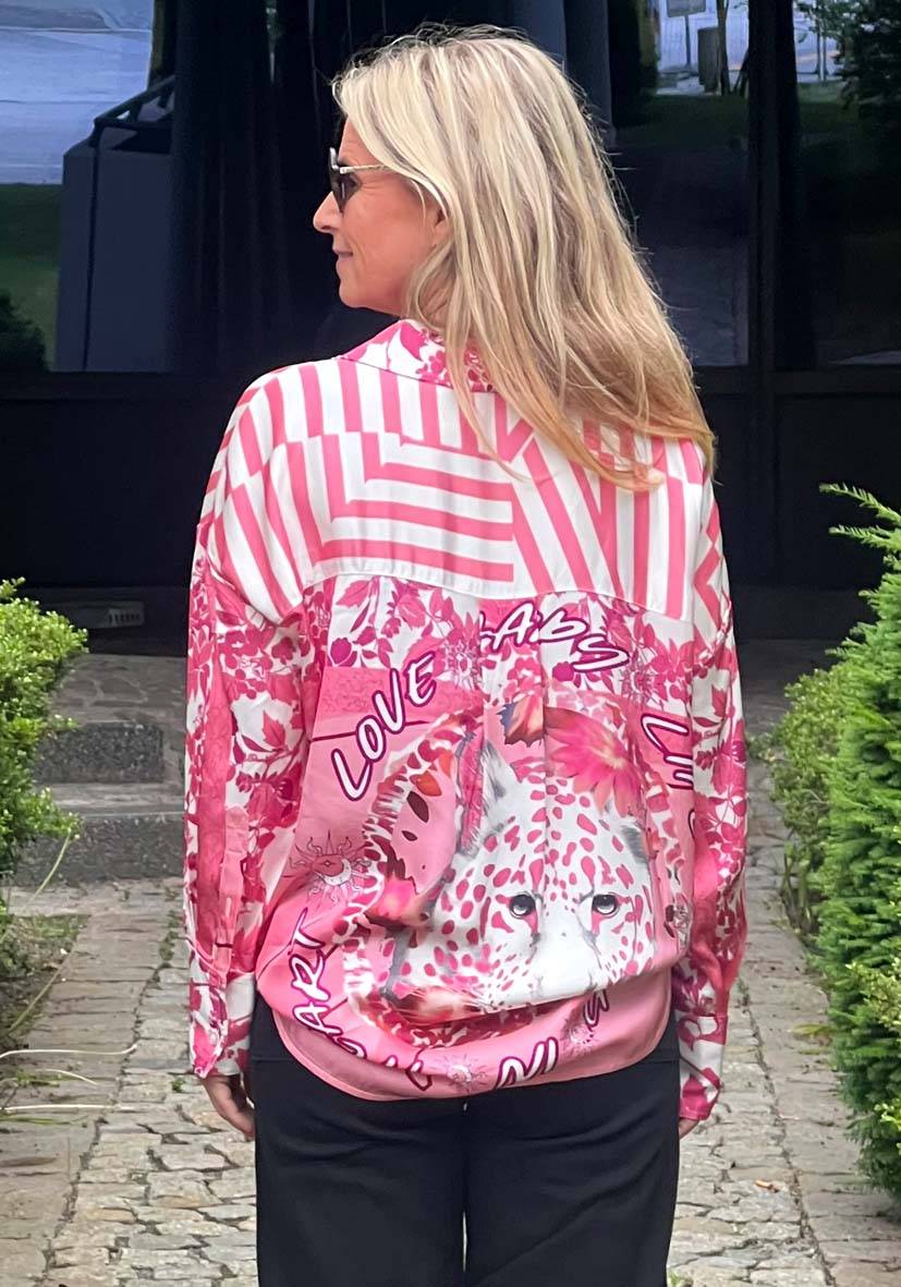 Miss Goodlife Bluse Flowers and Stripes Weihnachtsangebot