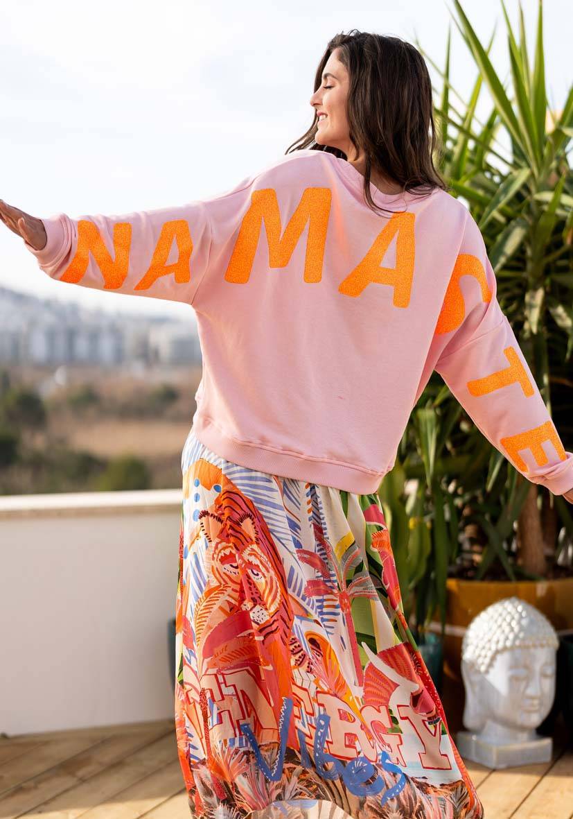 Miss Goodlife Roundneck Double Namasté Glitter – rose 50% Rabatt mit kostenlosem Versand