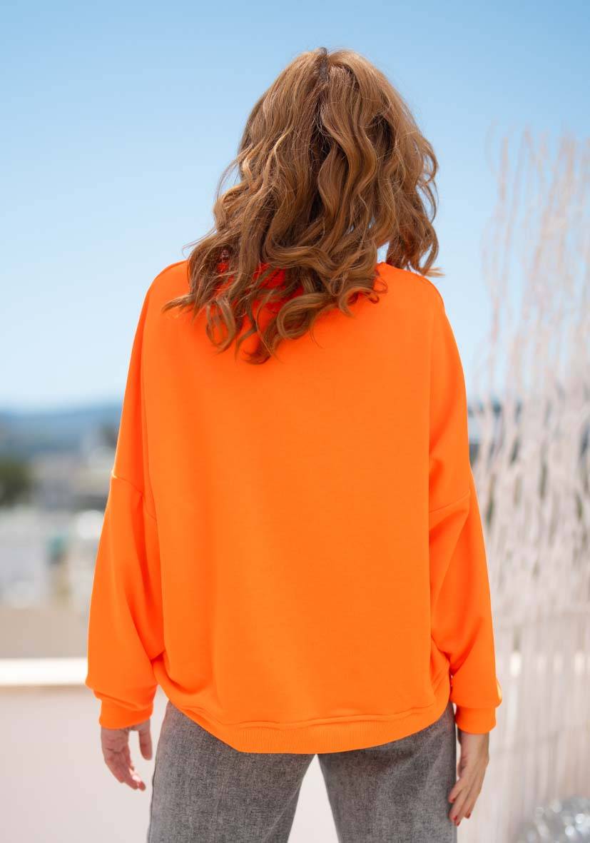 Miss Goodlife Roundneck Good Vibes – neonorange Auslauf