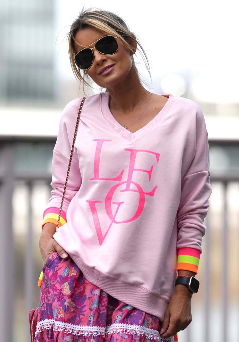 Miss Goodlife V-Neck Love Glitter – rose/neonpink Cyber Monday