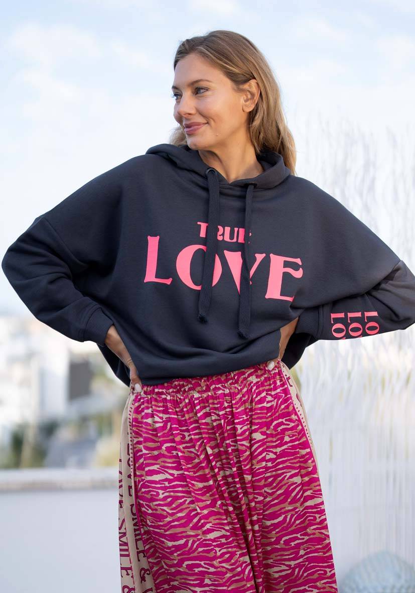 Miss Goodlife Hoodie True Love – anthracite Osterangebot