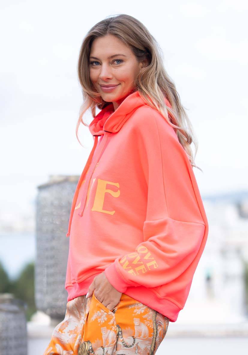 Miss Goodlife Hoodie True Love – neonpink Vatertagsangebot