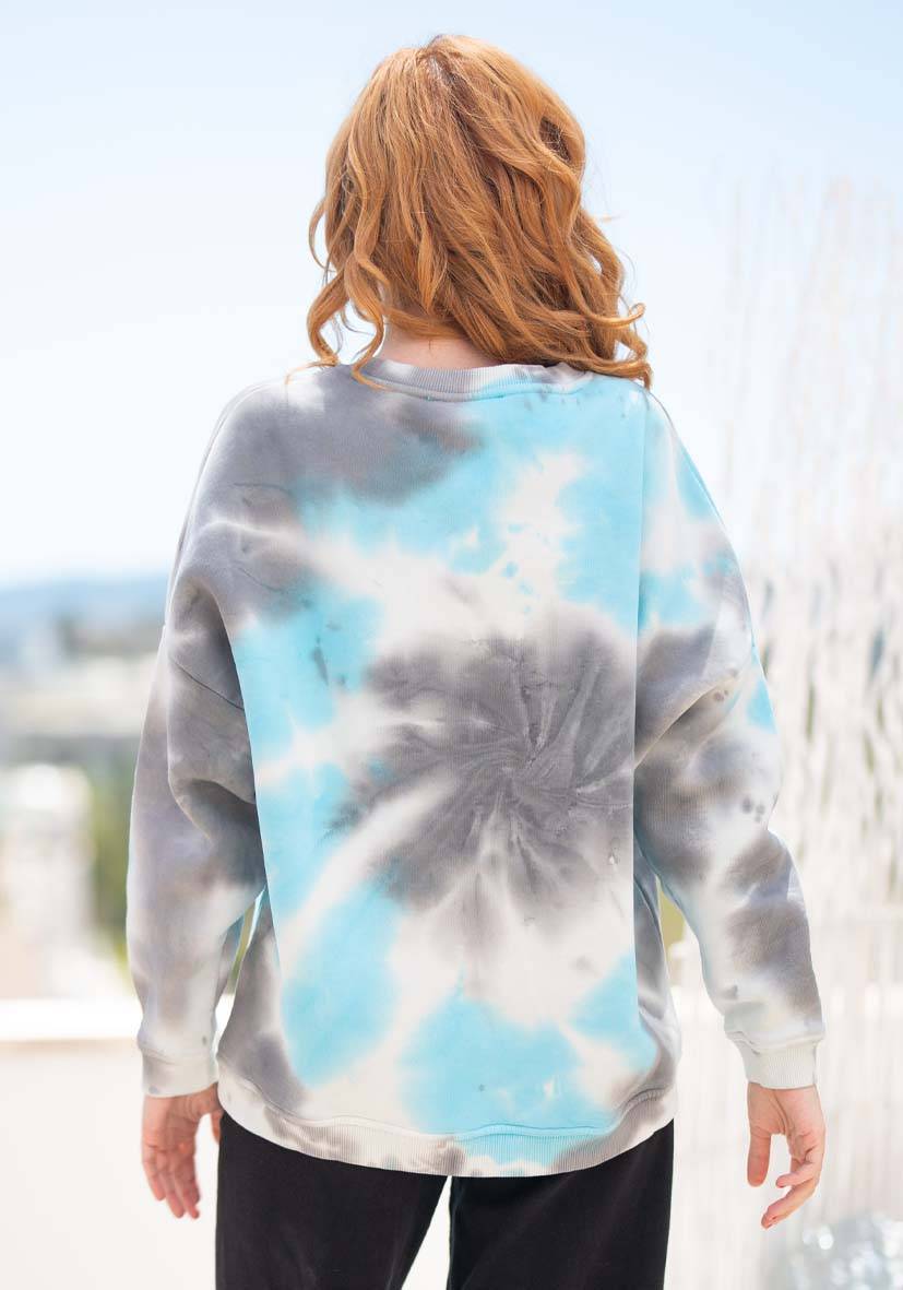 Miss Goodlife Roundneck Roundneck Happiness Love – Batik blue Super Rabatt