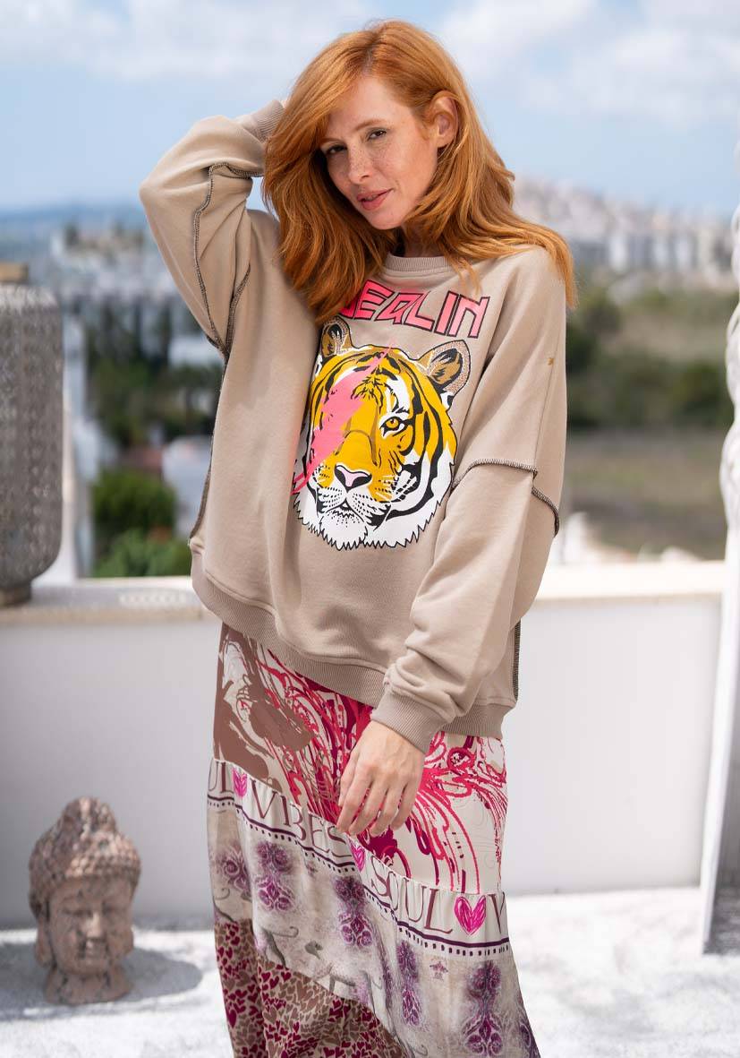 Miss Goodlife Roundneck Berlin Tiger – sand Speichern exportieren