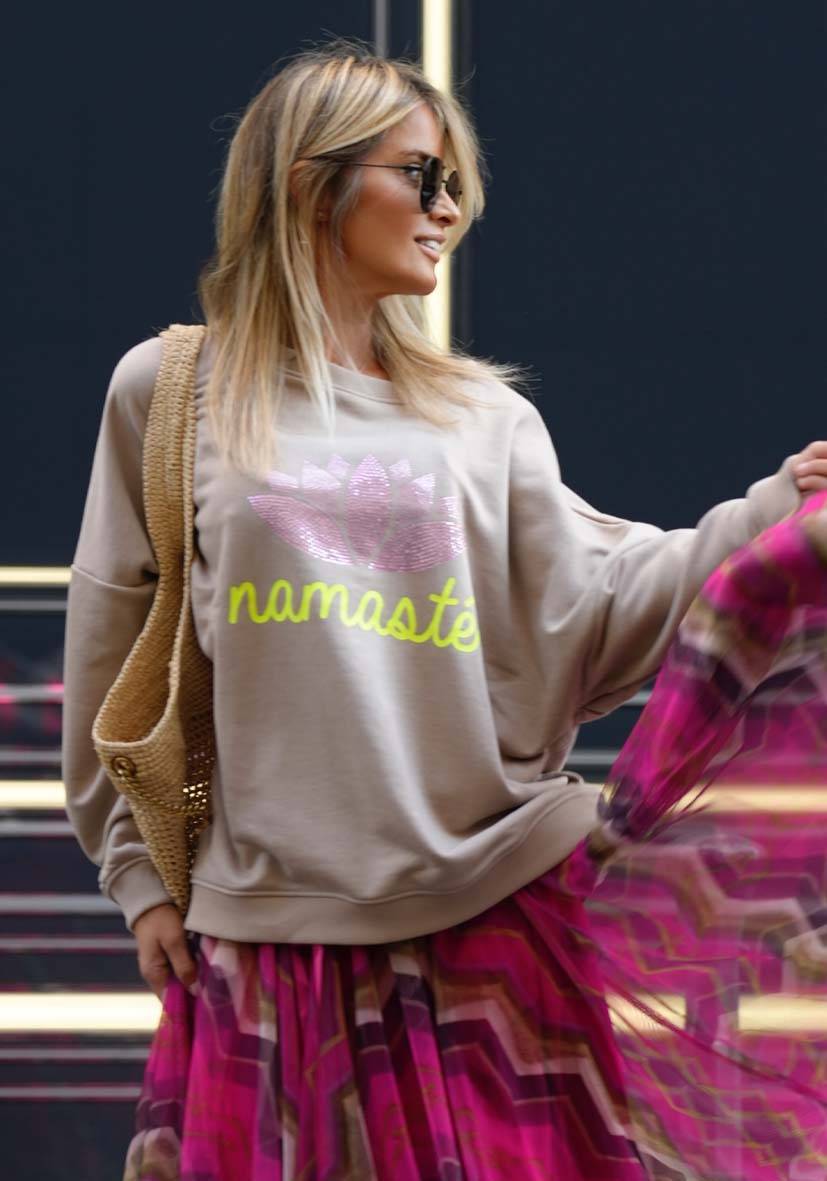 Miss Goodlife Roundneck Double Namasté Strass – sand Outlet