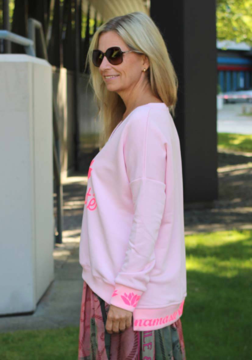 Miss Goodlife V-Neck Namasté Glitter – rose Auslauf