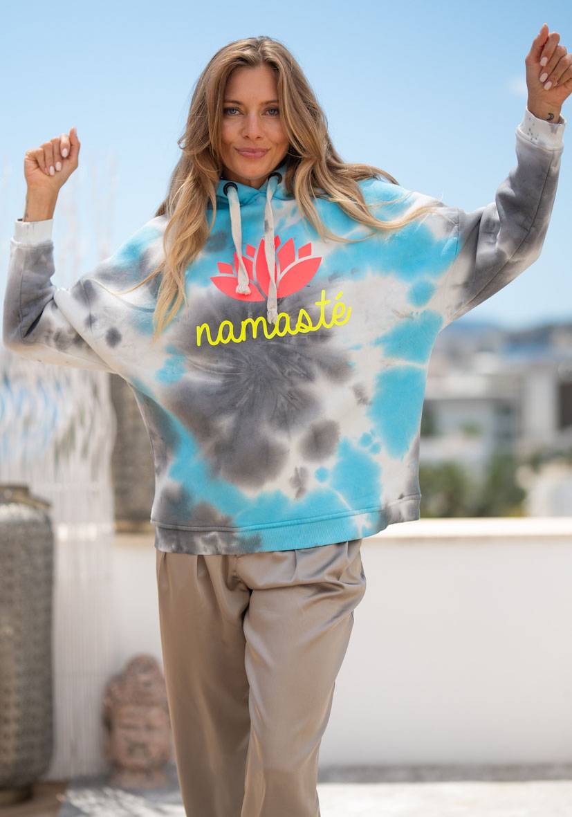 Miss Goodlife Hoodie Namasté Batik – blue Angebote