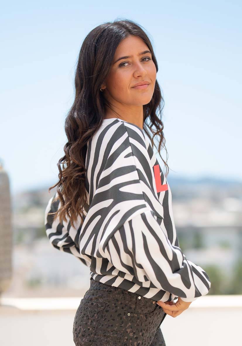 Miss Goodlife Roundneck L(i)ebe Zebra – black Günstiger Verkauf