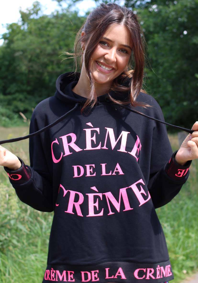 Miss Goodlife Hoodie Cème de la Crème Glitter – black Fabrik Onlineshop