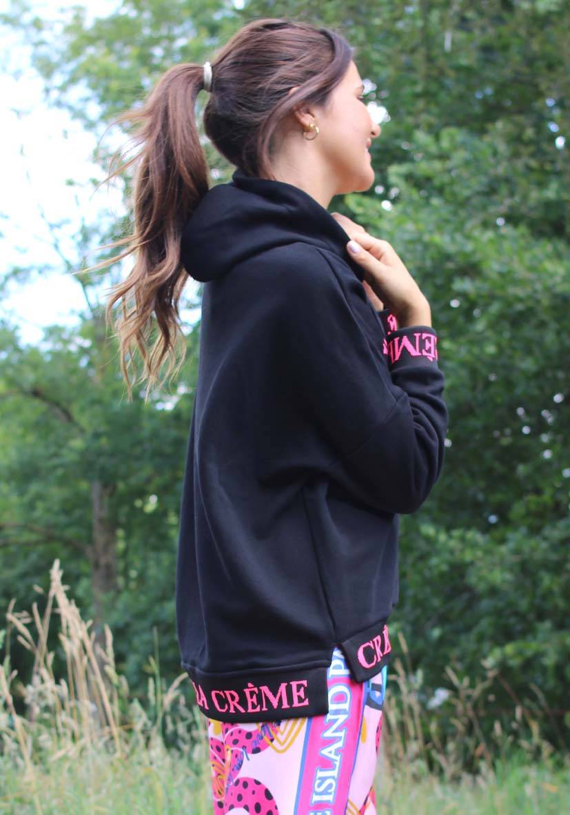 Miss Goodlife Hoodie Cème de la Crème Glitter – black Fabrik Onlineshop