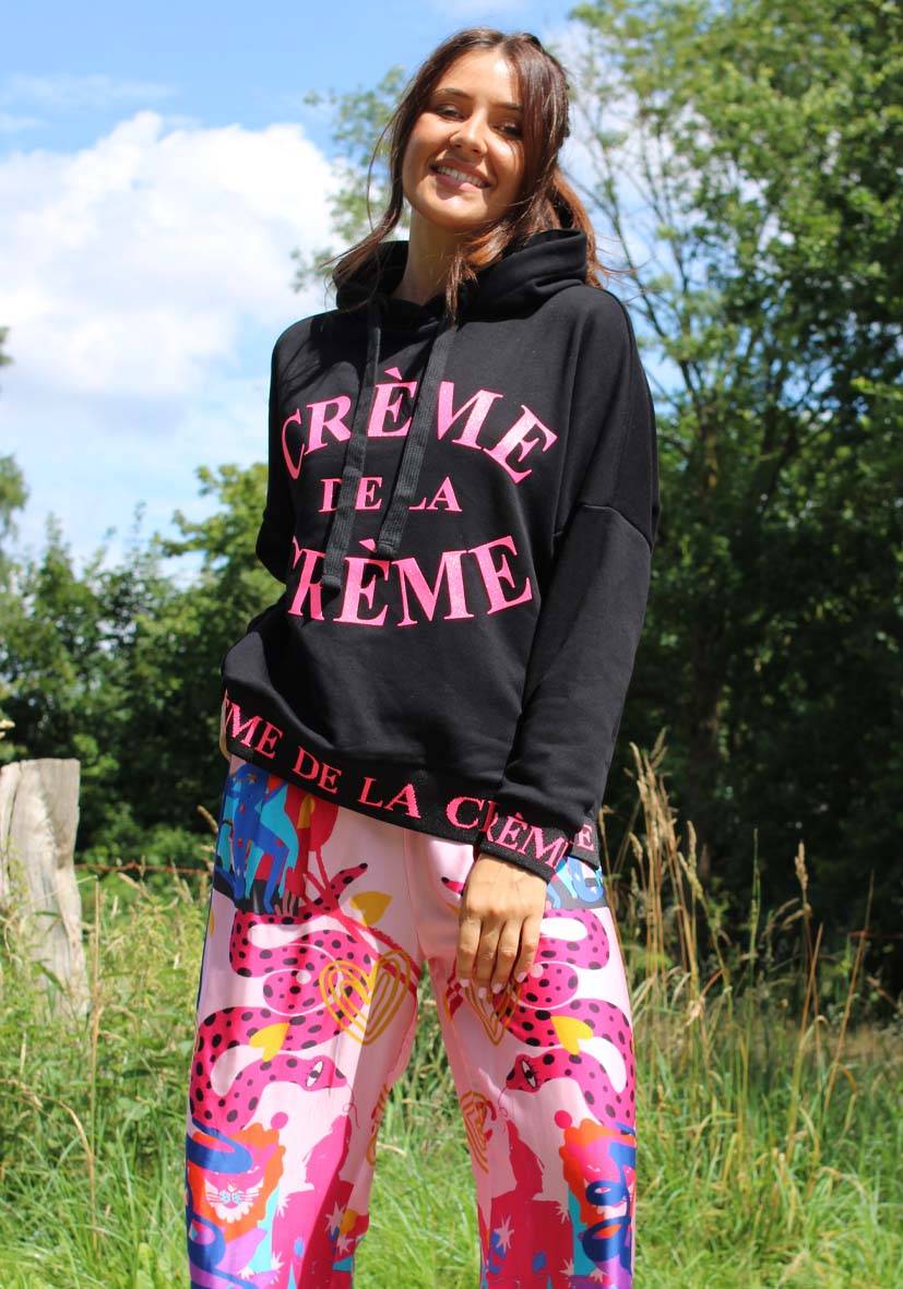 Miss Goodlife Hoodie Cème de la Crème Glitter – black Fabrik Onlineshop