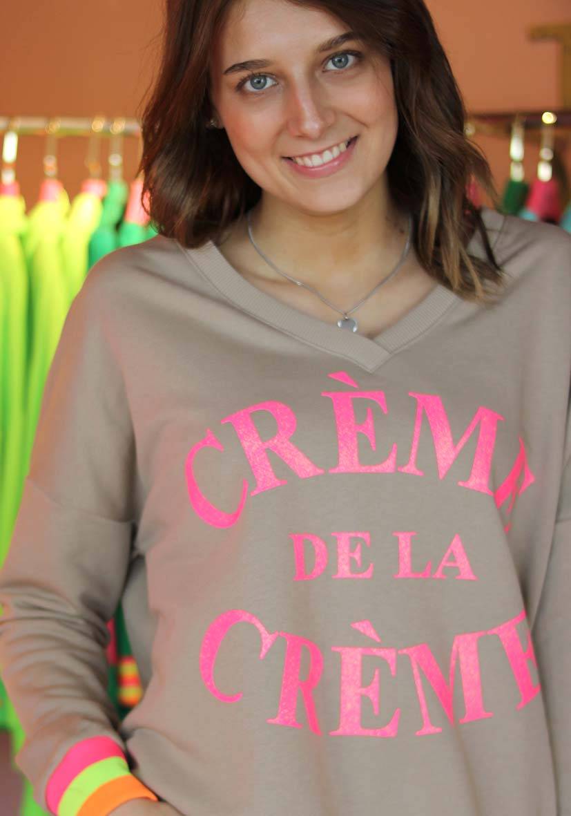 Miss Goodlife V-Neck Creme de la Creme Glitter – sand/neonpink Vatertagsangebot