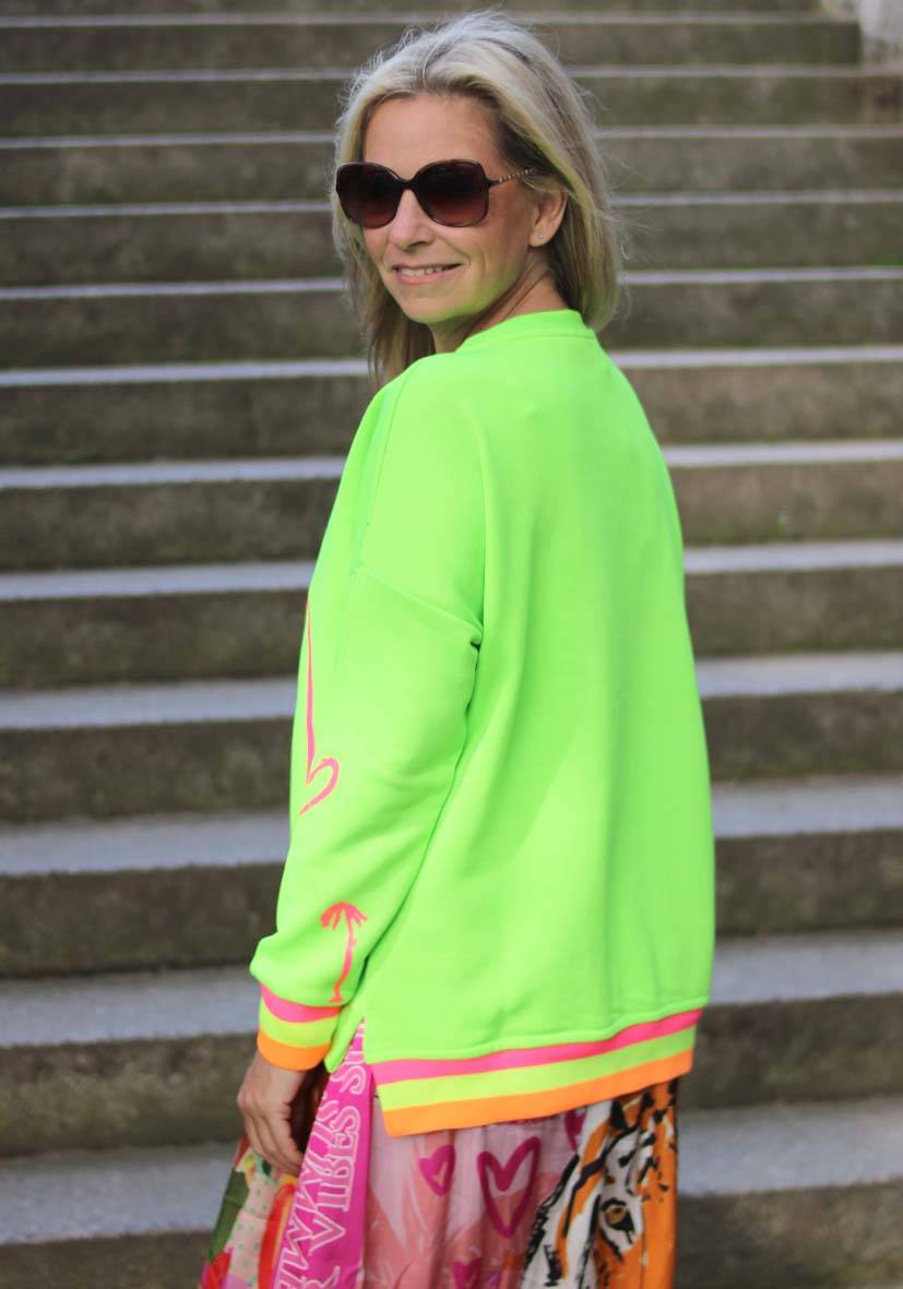 Miss Goodlife V-Neck Smile Ibiza – neongreen Große Rabatte