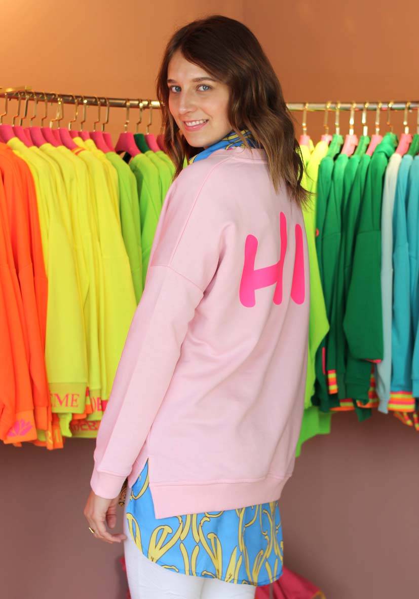 Miss Goodlife V-Neck Hi Hi! Strass – rose/neonpink Neuheiten