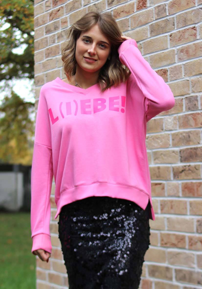 Miss Goodlife V-Neck L(i)ebe – rose/neonpink Neueste Stile