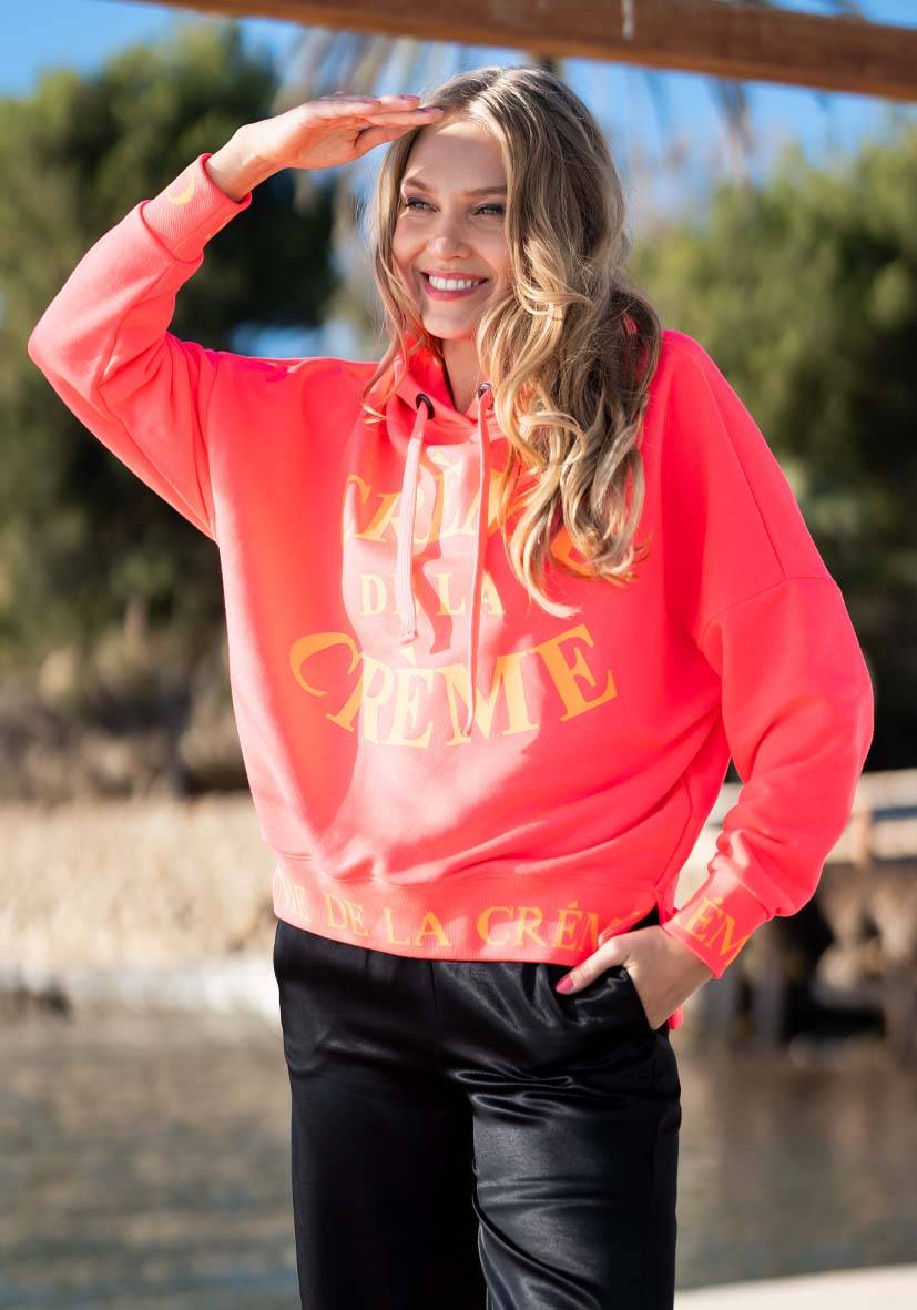 Miss Goodlife Hoodie Crème de la Crème – neonpink/neonorange Nur für heute
