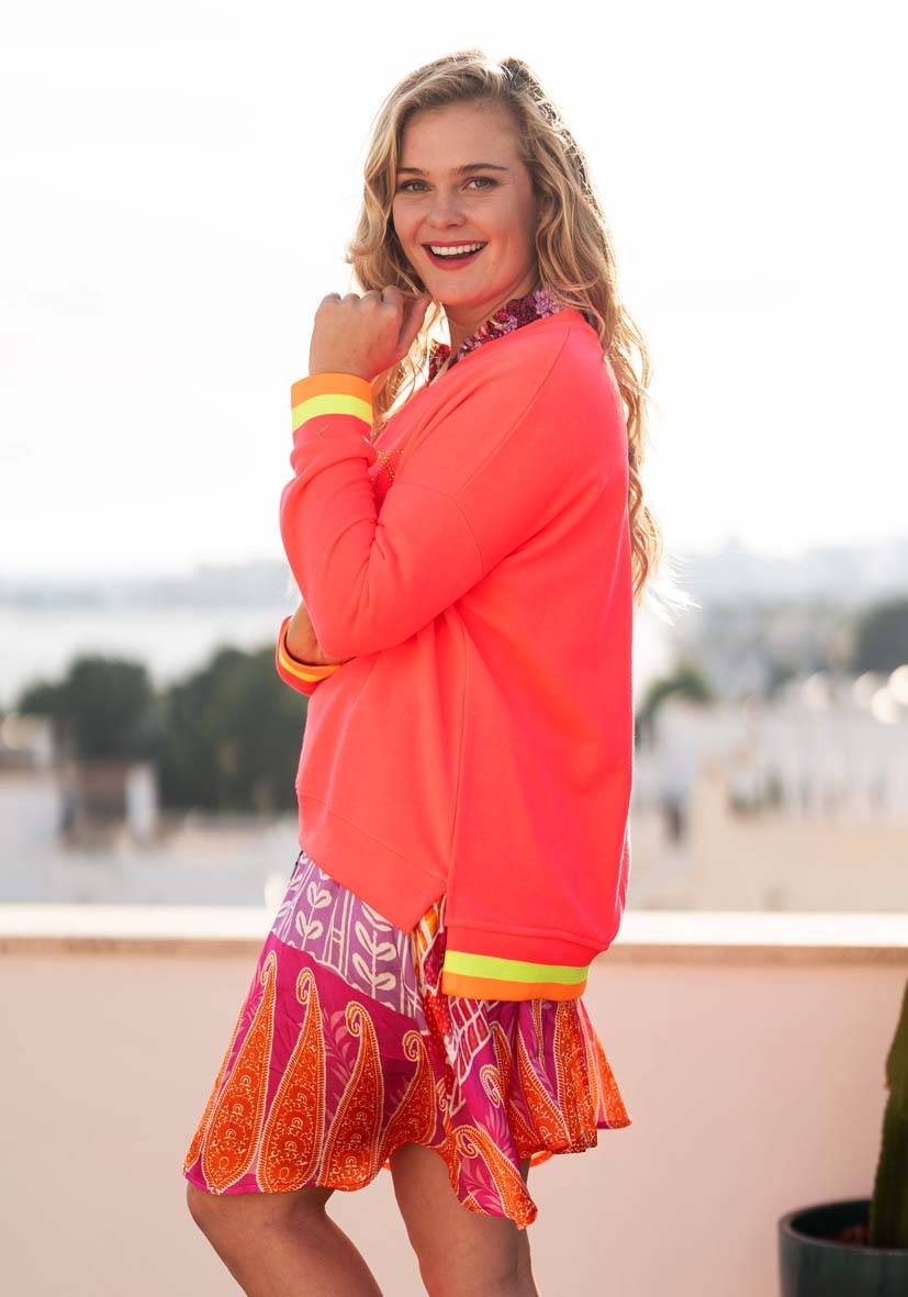 Miss Goodlife V-Neck Champagne Ibiza – neonpink/neonyellow Speichern exportieren