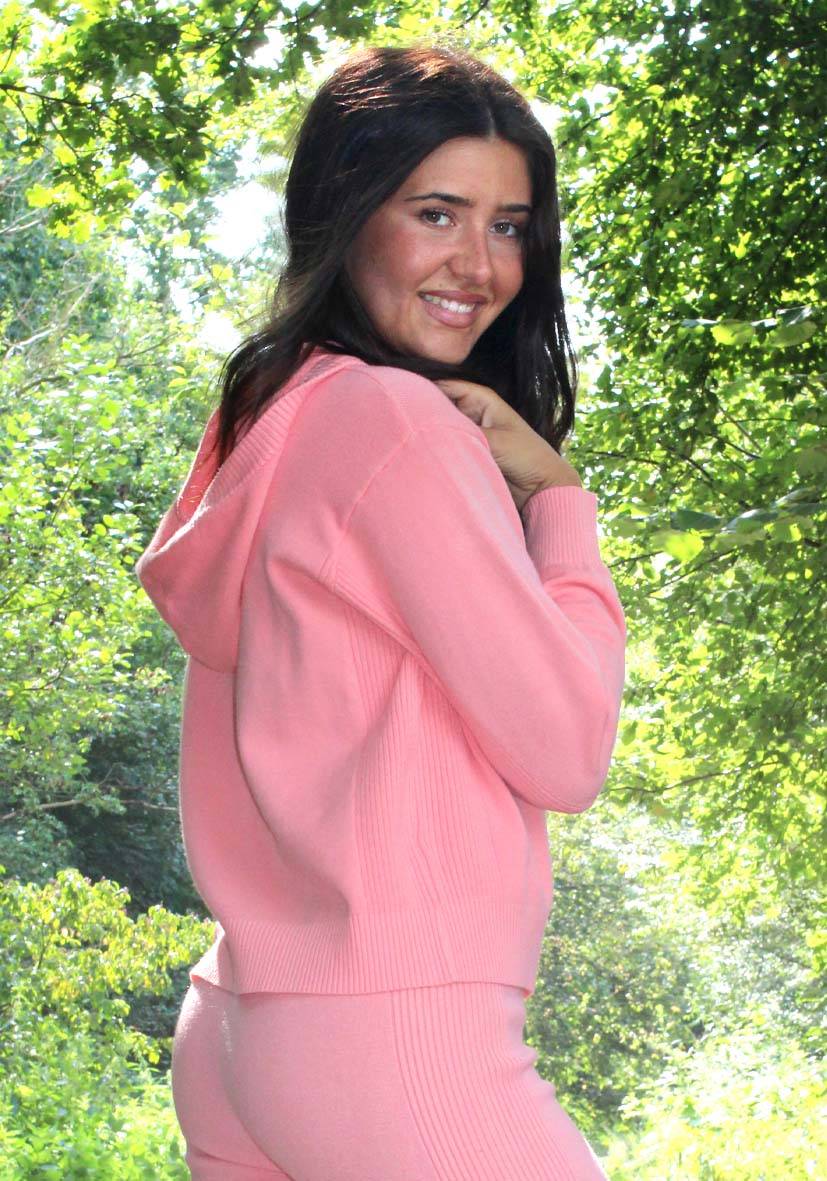 Miss Goodlife Cardigan Knitted Zipper – peach Schlussverkauf