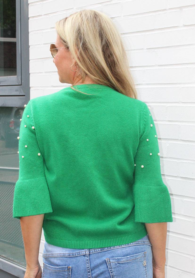 Miss Goodlife Pullover Pearl Roundneck – green Fabrik Onlineshop