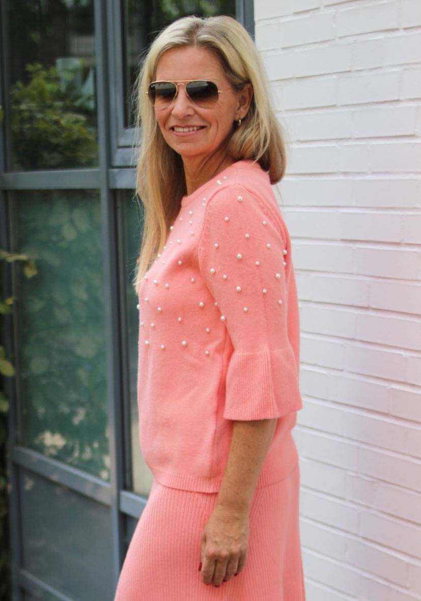Miss Goodlife Pullover Pearl Roundneck – peach Fabrikpreis