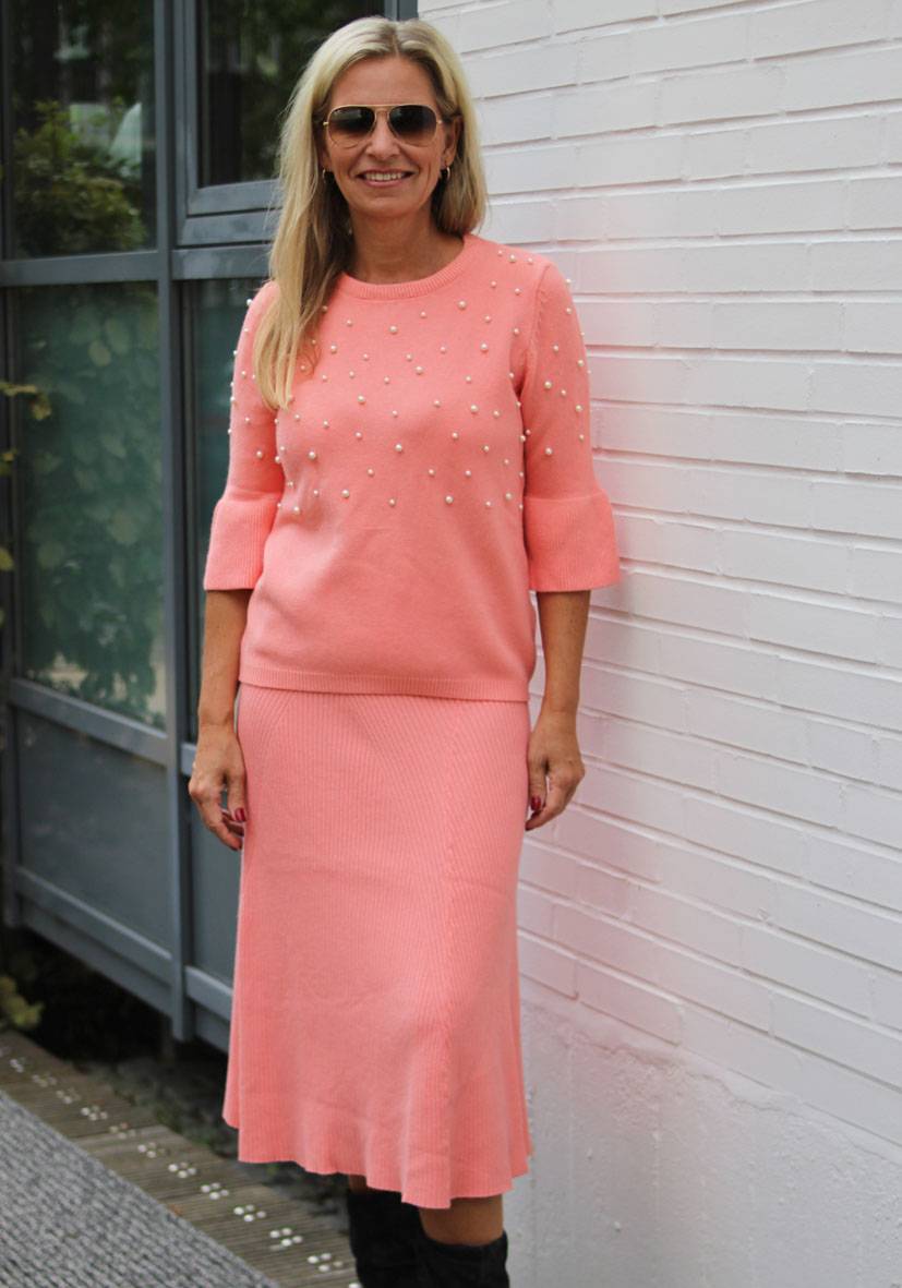 Miss Goodlife Pullover Pearl Roundneck – peach Fabrikpreis