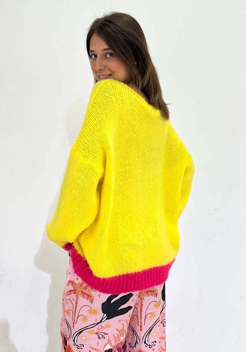 Miss Goodlife Pullover Heart – yellow Weihnachtsangebot