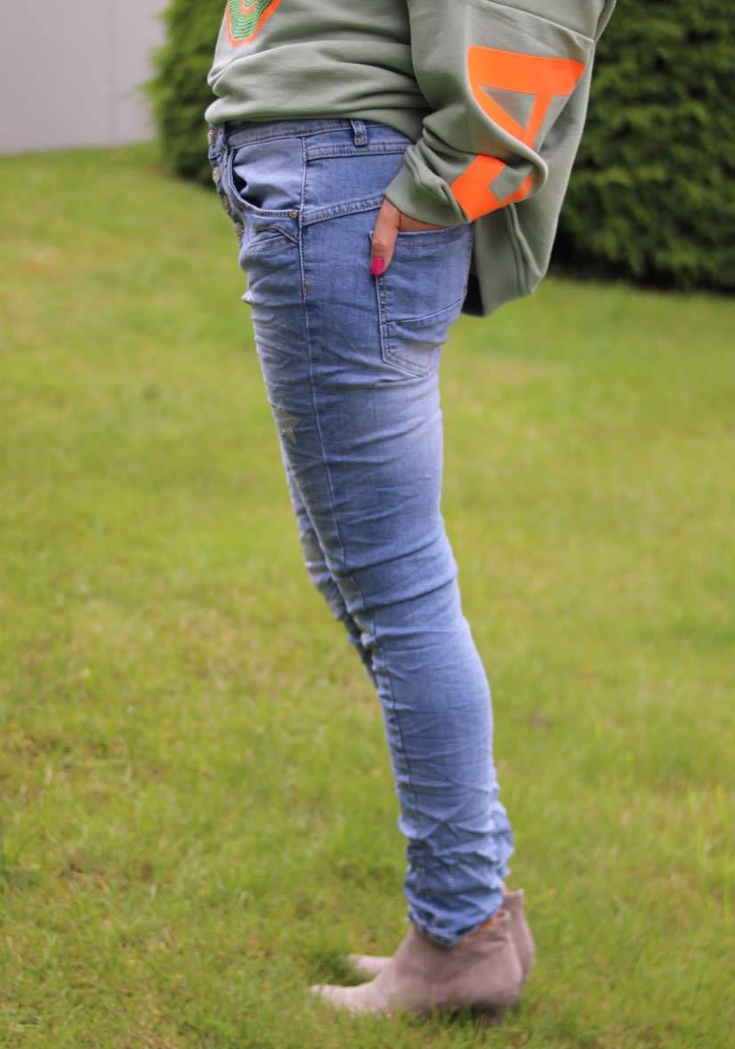Miss Goodlife Jeans Silver Stone Stars Tägliche Deals
