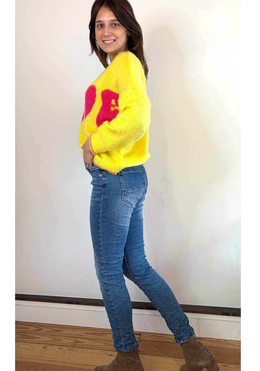 Miss Goodlife Star Jeans Heart Button – blue VIP-Rabatte