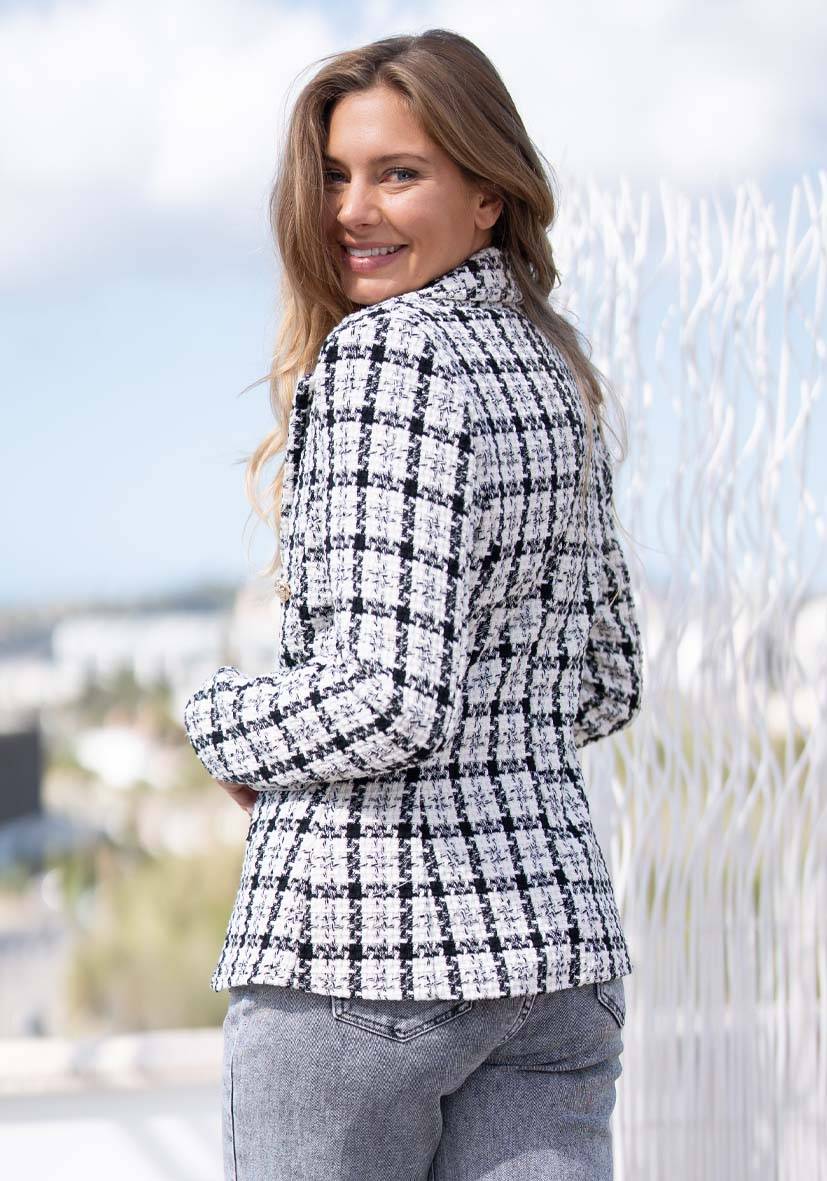 Miss Goodlife Blazer Tweed – black Bis zu 55% Rabatt