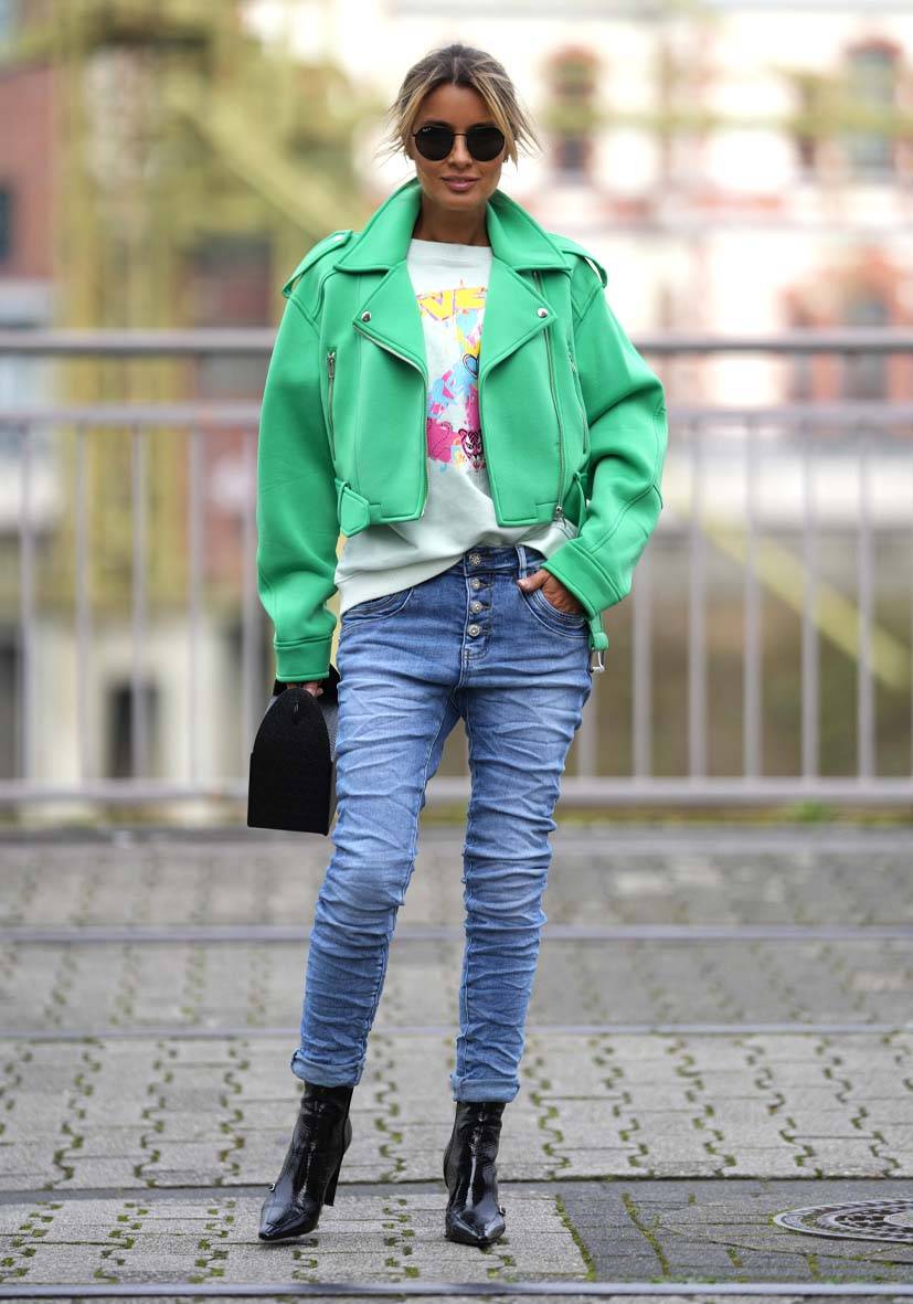 Miss Goodlife Jacket Colorful – green Nur noch ein Tag übrig