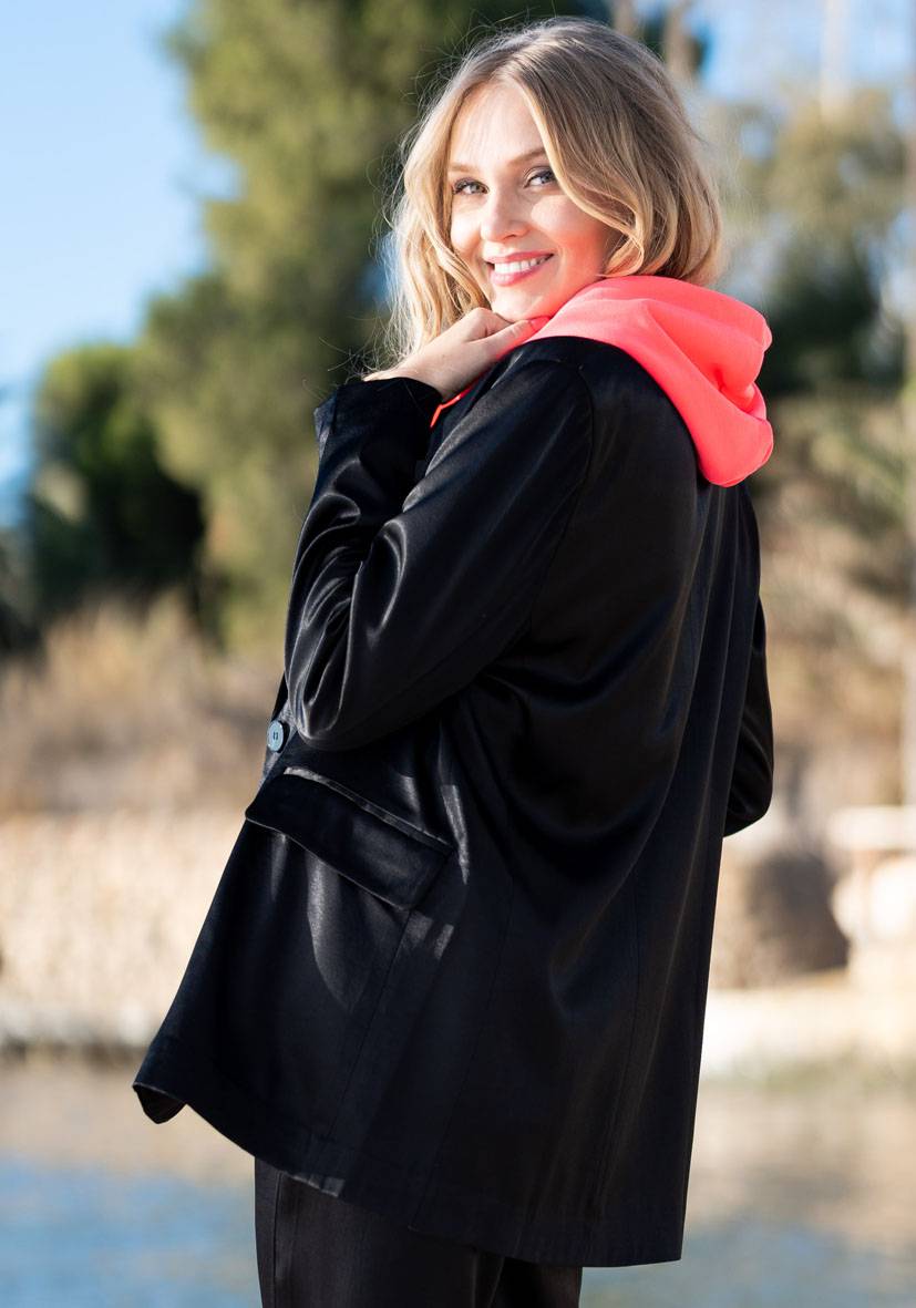 Miss Goodlife Blazer Satin – black 50% Rabatt mit kostenlosem Versand
