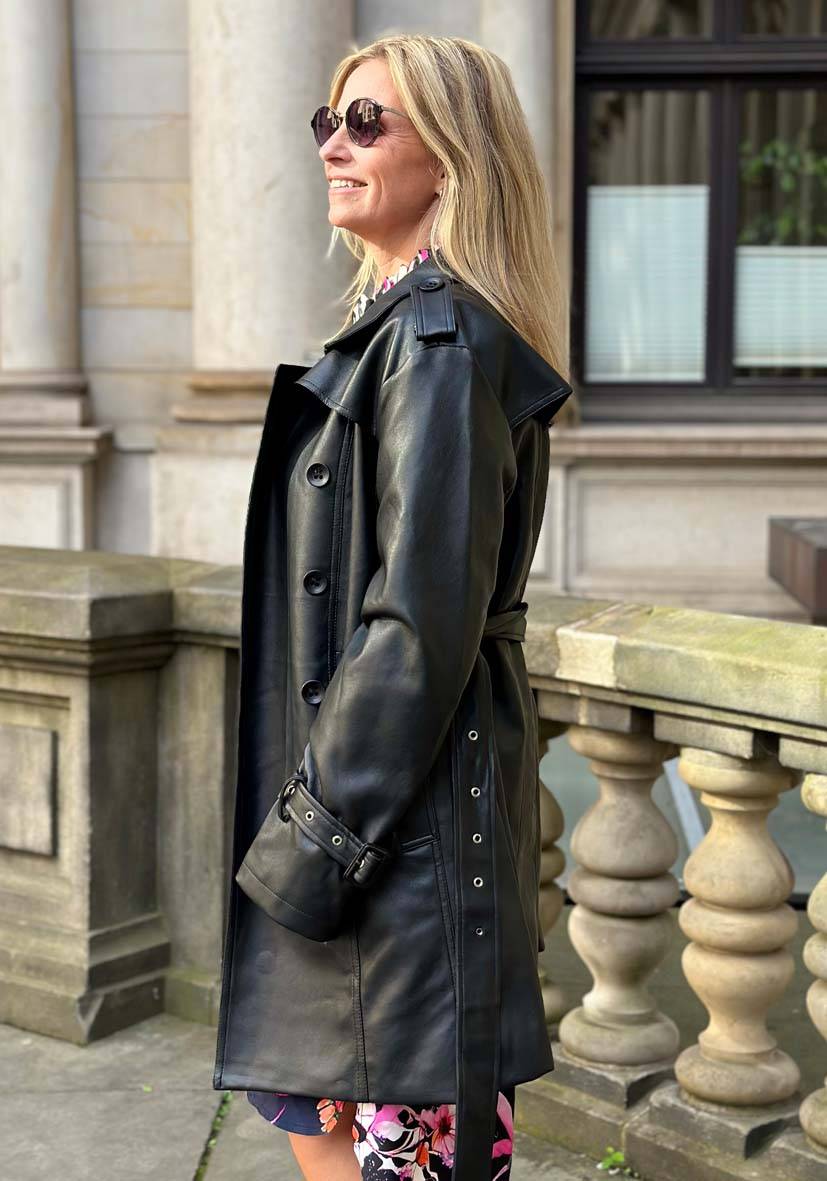 Miss Goodlife Veganer Ledertrenchcoat Im Verkauf