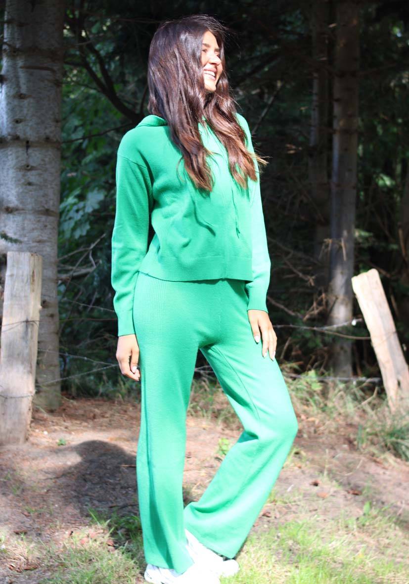 Miss Goodlife Pants Knitted Culotte – green Meist gekauft