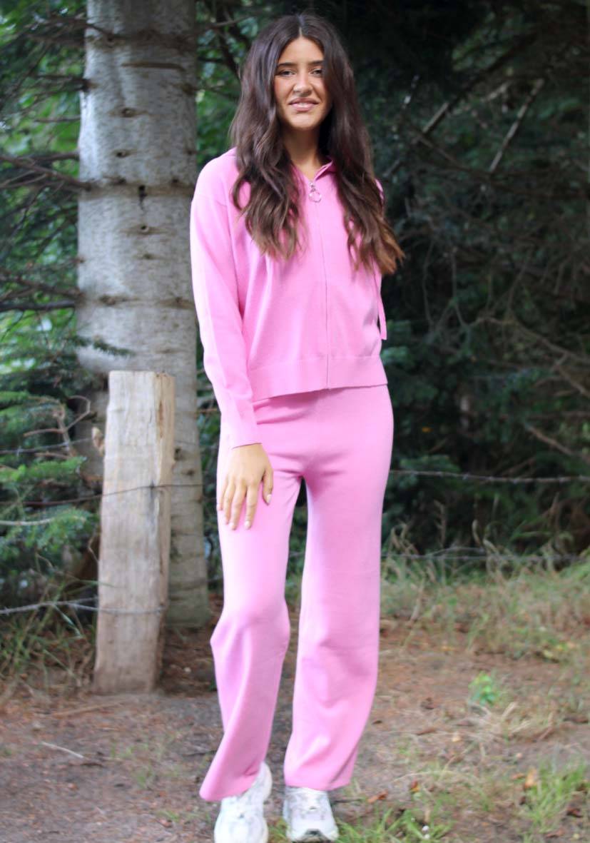 Miss Goodlife Pants Knitted Culotte – pink Kostenloser Versand