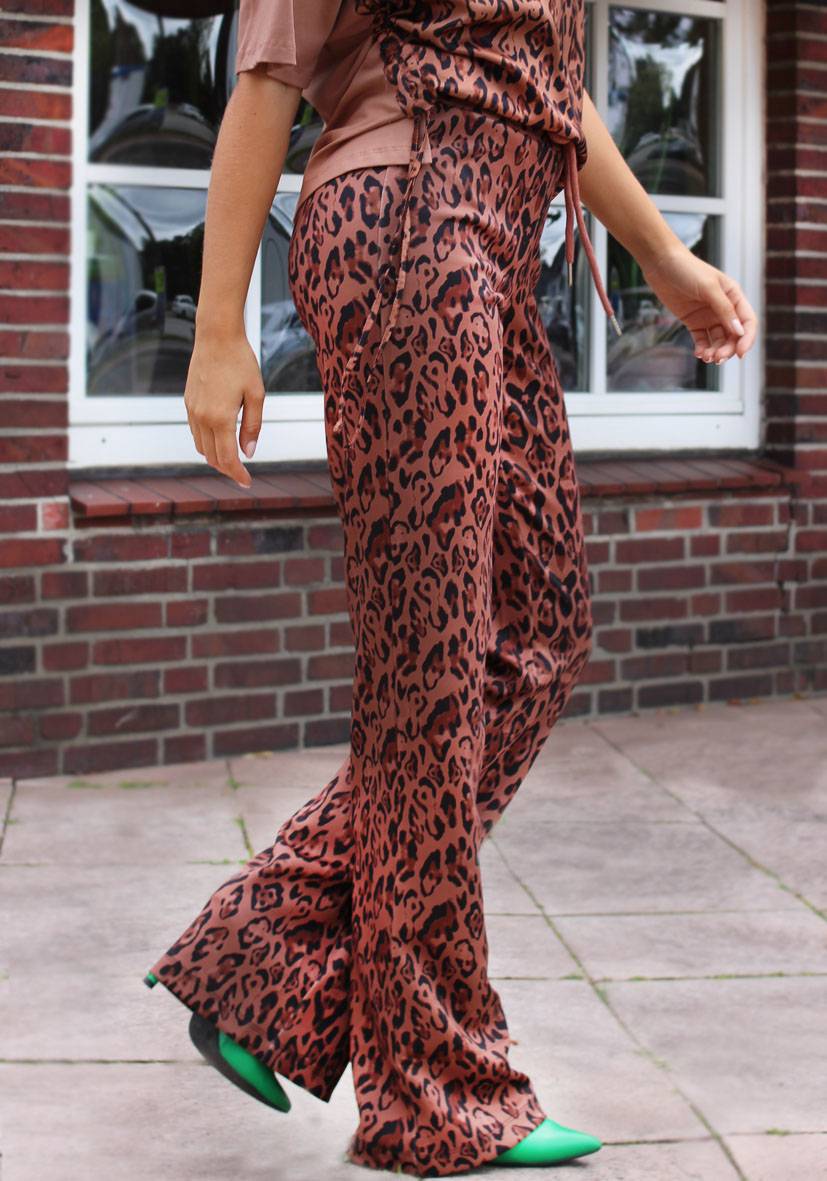 Miss Goodlife Wide Leg Pants Leo – brown Günstig kaufen