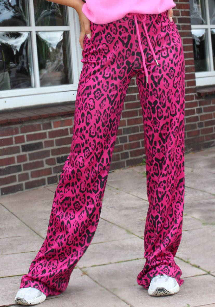 Miss Goodlife Wide Leg Pants Leo – pink Begrenztes Angebot