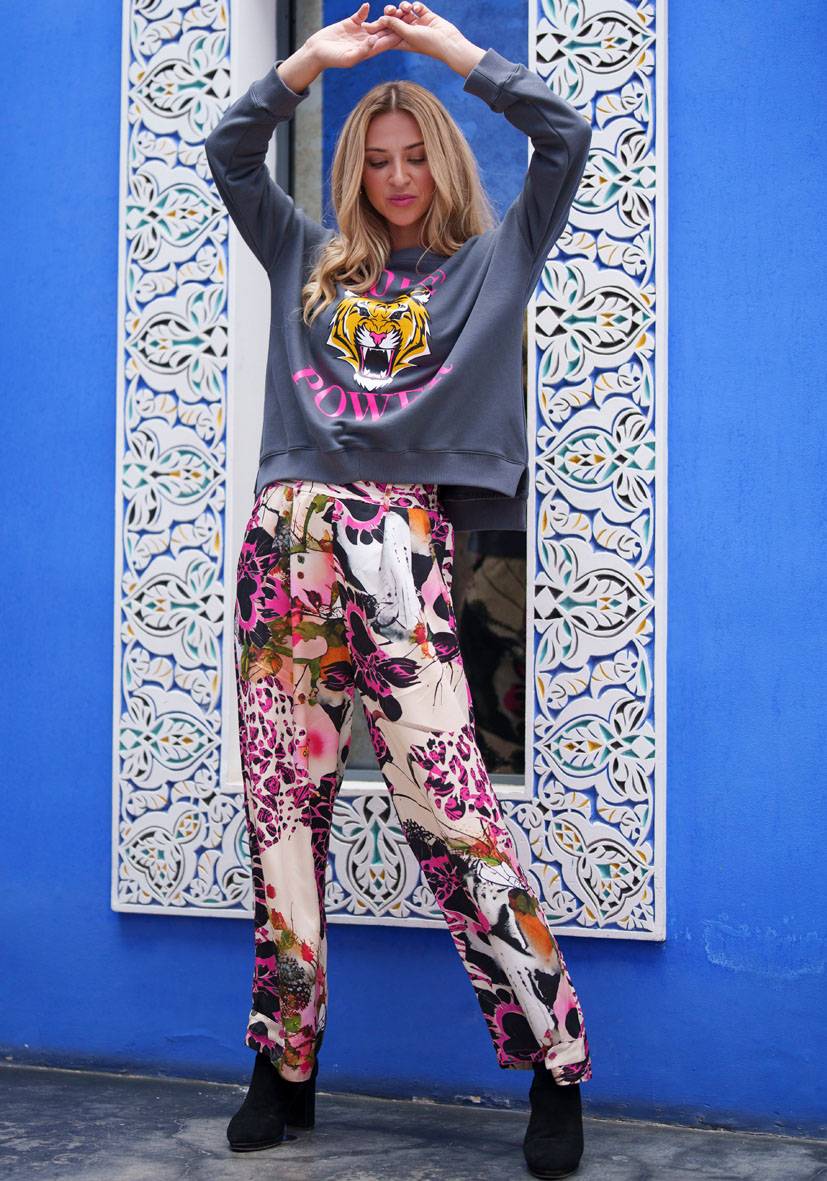 Miss Goodlife Weite Pants Love me Kostenlose Rückgabe