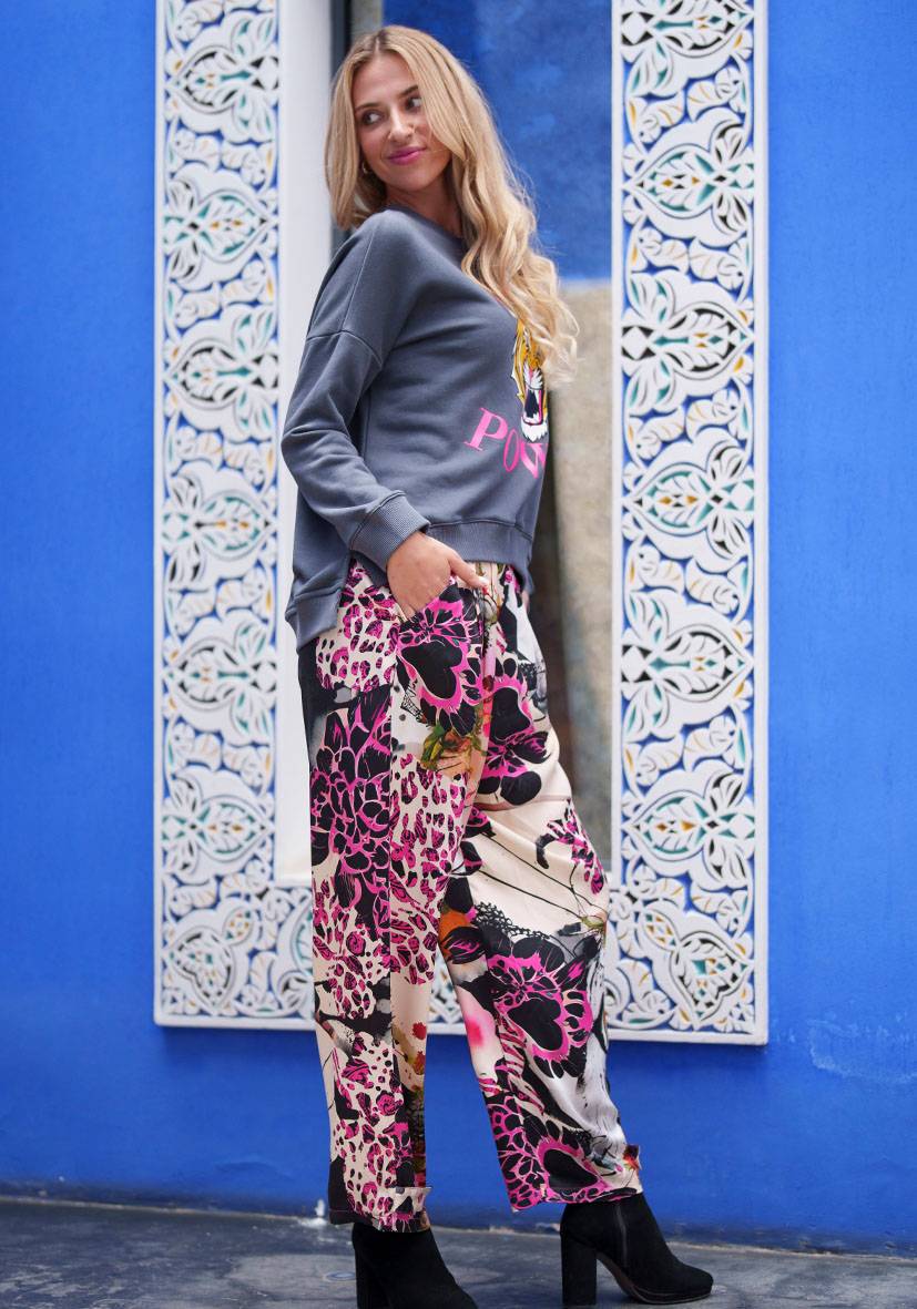 Miss Goodlife Weite Pants Love me Kostenlose Rückgabe