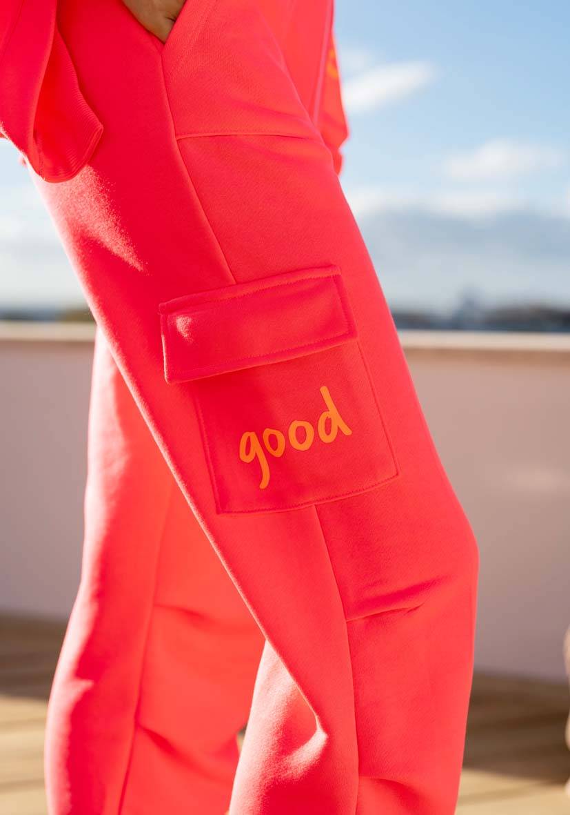 Miss Goodlife Pants Goodlife Heartface – neonpink/neonorange Letzte 3 Tage