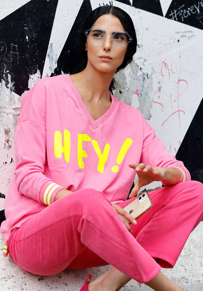 Miss Goodlife V-Neck Hey – pink/neonyelllow Zeitbegrenzte Promotion
