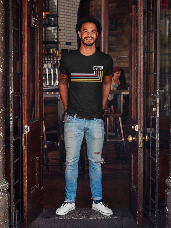 Nastrovje Potsdam Marvel Stripes Herren T-Shirt dunkelblau Osterangebot