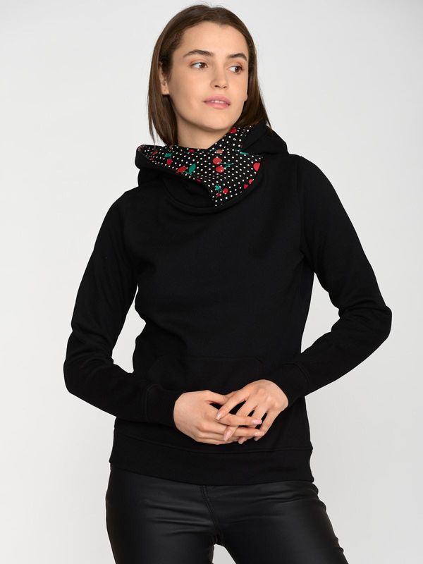 Nastrovje Potsdam Pussy Deluxe Special Cherries Shawl Hoodie Damen Kapuzenpullover schwarz/allover Kostenloser Versand international