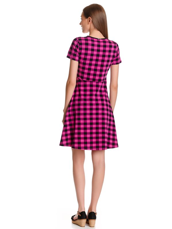 Nastrovje Potsdam Pussy Deluxe Back to 1955 pink checkered Damen A-Linien-Kleid pink allover Outlet